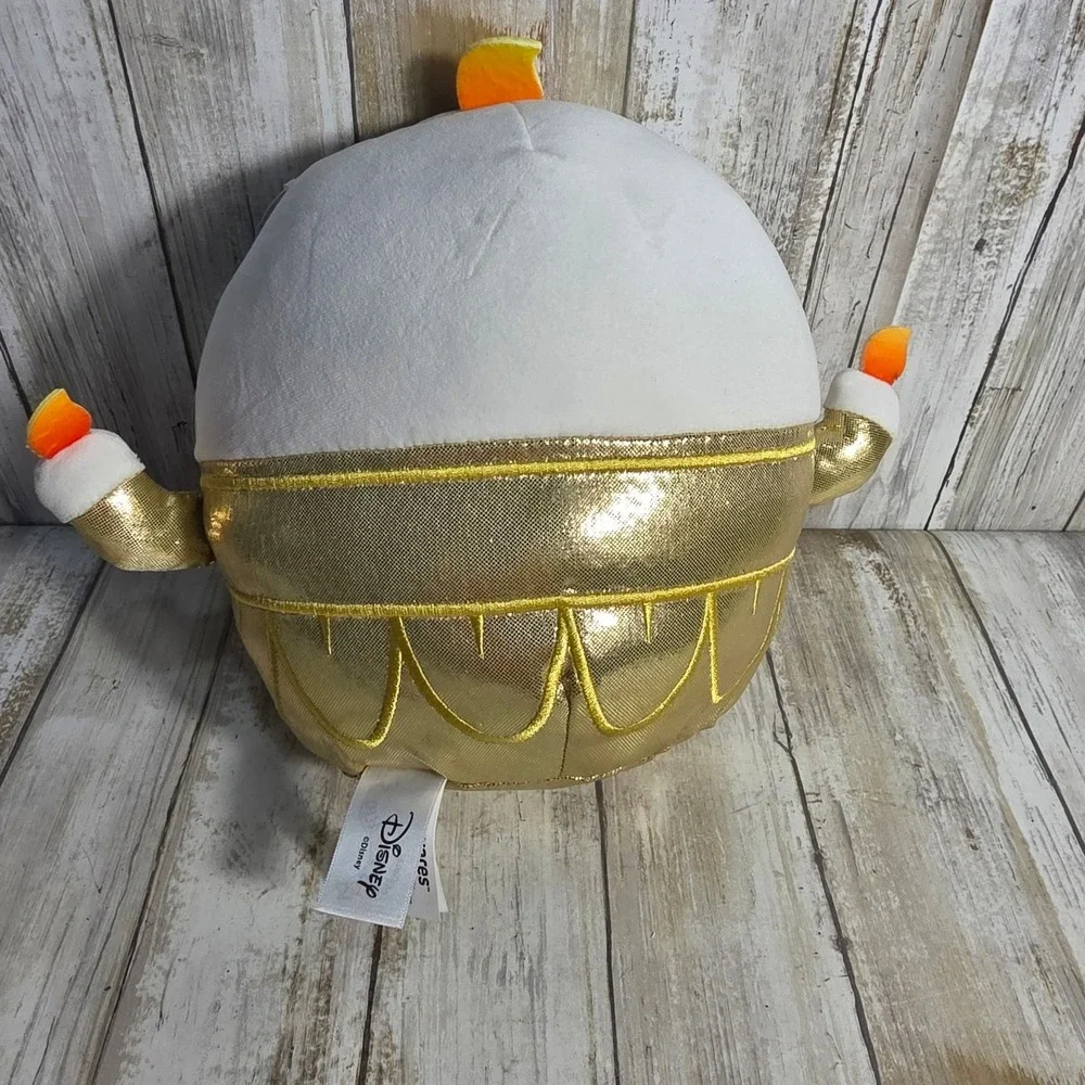 Squishmallows Disney Beauty and the Beast Lumiere 10 Inch Gold Plush NWT